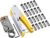eSynic Professional Coax Crimping Tool F Type Connector Compression Tool Set Coax Cable Crimper Tool Kit for RG59 RG6 with 20Pcs RG6 Coaxial Cable Connectors&Adjustable Coaxial Cable Cutter- Yellow
