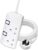Extension Lead with Individual Switches 3 Metre Heavy Duty Extension Cord, 13A Fused UK Plug, Wall Mountable Power Stripp, 2 Way Plug Sockets
