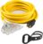 25 Feet Heavy Duty Generator Extension Cord,Generator Locking Cord,NEMA L14-30P/Four 5-20R, 4 Prong 10 Gauge Flexible Generator Cable,Generator Power Cord, 125/250V 30Amp 7500 Watts UL Listed