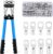 HX-50B Battery Cable Lug Crimping Tools Hand Electrician Pliers for Crimping Wire Cable from 6-50mm²(AWG 8-1/0) with Thickened and Reinforced The Metal Plate (HX50B Crmper +60PCSTerminals)