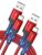 JSAUX USB C Cable (2m 2-Pack) 3.1A Fast Charging, Type C Charger Cable Compatible with iPhone 17 Air 16 15 Pro Max, Samsung Galaxy S24 S23 S22 S21 Note 10 9 8, A14 A15 A25 A35 A53 A55, CarPlay -Red