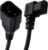 Kenable Right Angle IEC Power Cable C13 to C14 UPS Lead Black 1m