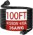 16/3 outdoor extension cord 100 ft waterproof weatherproof and fireproof heavy duty 3 prong power cord outside for lawn and
