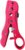 Precision Wire Stripper for RG6 RG7 RG11 RG59 Coaxial and Ribbon Cables 4P6P8P with Adjustable Knurled Nut and Dual Blade System for Cable Cutting and Stripping (red)