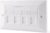 rhinocables CAT6 Ethernet Faceplate | Single 1, Double 2 & Quad 4 RJ45 Gang Wall Sockets | CAT 6 Setup for Printers, VoIP, Phones & More | Network Expansion for Home or Business (4 Port,Pack of 1)