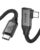 Silkland 240W USB4 Cable for Thunderbolt 4 Cable Right Angle, 90 Degree 40Gbps Data Sync 8k@60Hz Display, Compatible with MacBook Pro, iPhone 16 Pro, iPad Pro – 1M