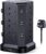 Tower Extension Lead by KOOSLA, [13A 3250W] Surge Protector – 12 AC Outlets & 6 USB Ports Multi Plug Socket Power Strip with Heavy-Duty Extension Cable 2m for Home, Office Black