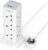 Tower Extension Lead with USB C Slots, TESSAN 12 Way Multi Plug Adaptor with Switch, Surge Protected Power Strip with 2M Cable (13A 3250W) for Home, Office, Kitchen, School Supplies