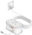 Travel Extension Lead, BEVA Power Strip with Retractable USB C Cable, 2 Way Power Socket with 3 USB Ports (1 USB C), 1.5M Extension Cable Cords for Cruise Travel Hotel Home Office Camping – White