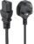UK 3 Prong 5FT Kettle Lead IEC C13 Universal AC Power Cord Compatible with Personal Computer, PC Monitor, Plasma TV, Printer Power Supply Replacement Cable (Black)