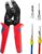 Wire Crimping Tool with Ratchet, Amliber Ratchet Wire Crimper Tool for Open Barrel Terminal Connectors, Electrical Crimping Tool for Molex Style Deutsch Delphi AMP Dupont TYCO Terminals, 24-14 AWG